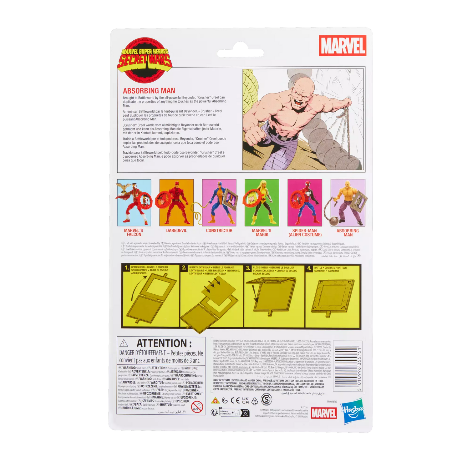 MARVEL LEGENDS SECRET WARS ABSORBING MAN ACTION FIGURE