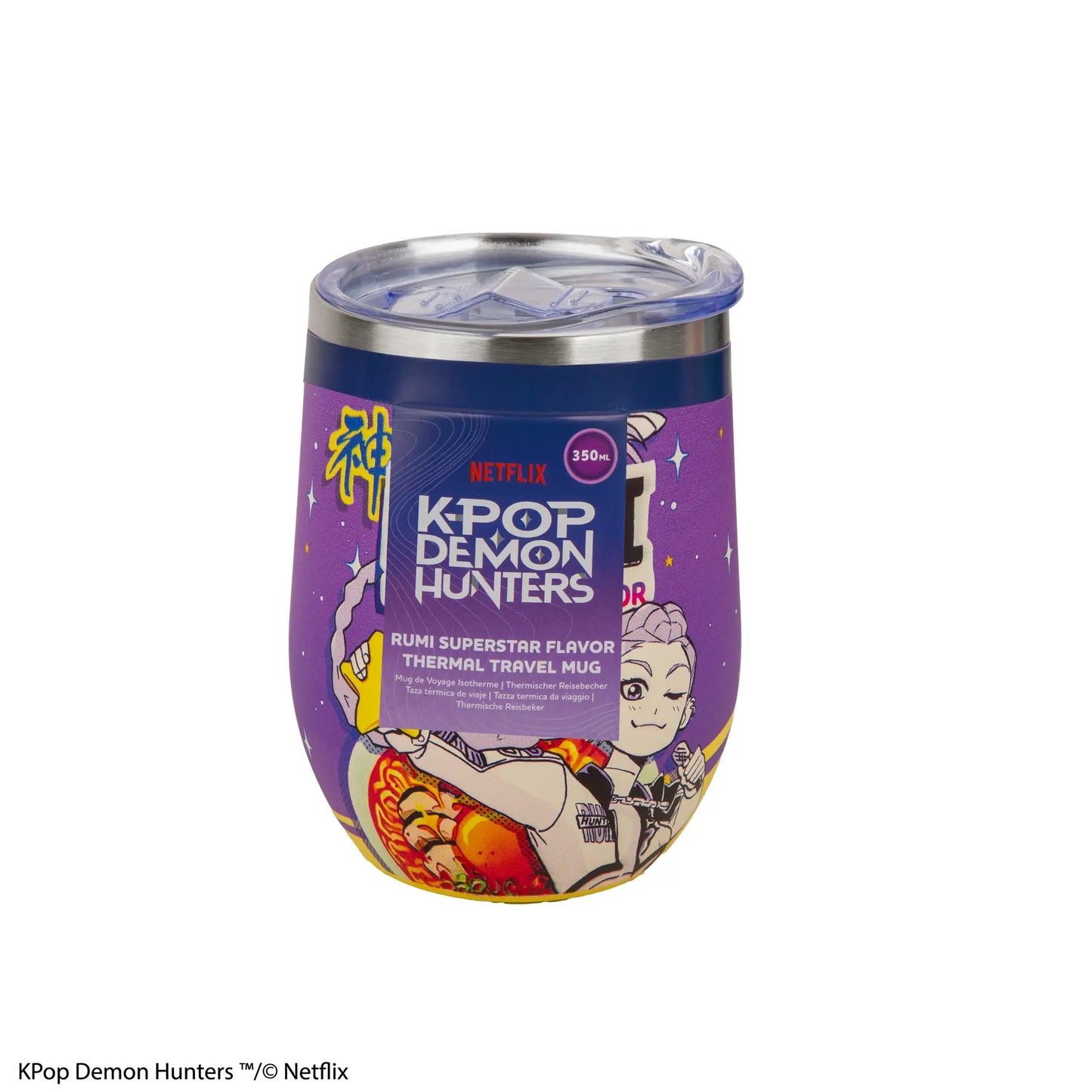 KPOP DEMON HUNTERS RUMI SUPERSTAR FLAVOR THERMAL TRAVEL MUG