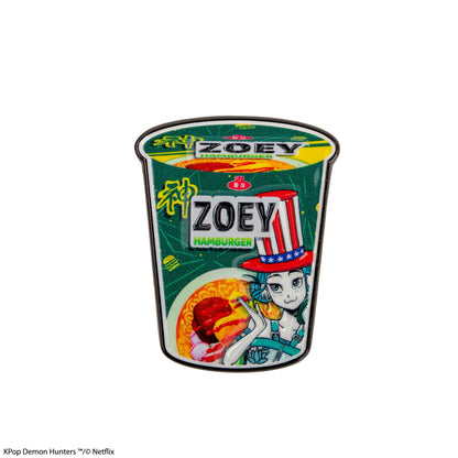 KPOP DEMON HUNTERS ZOEY HAMBURGER NOODLES PIN