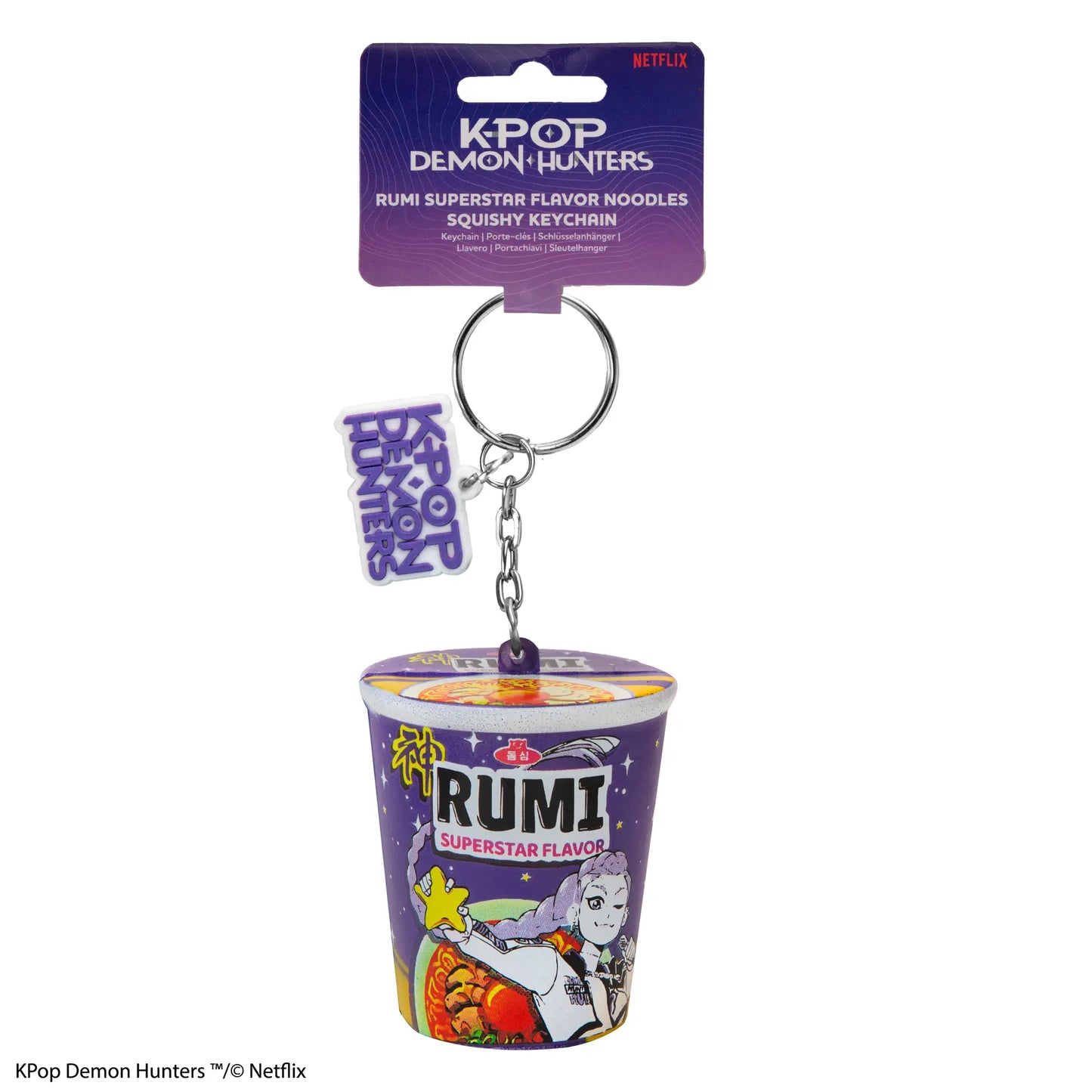KPOP DEMON HUNTERS RUMI SUPERSTAR FLAVOR NOODLES SQUISHY KEYCHAIN