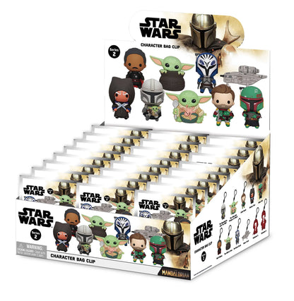 STAR WARS MANDALORIAN SERIES 2 BAG CLIP BLIND BOX DISPLAY (24)