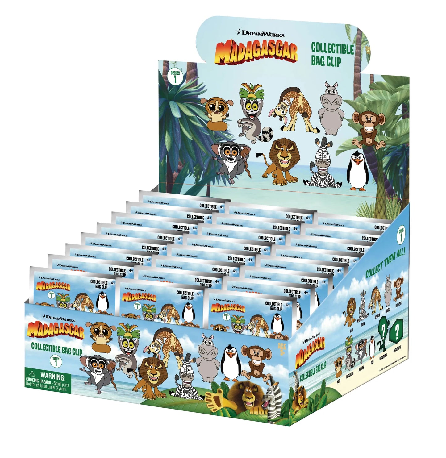 MADAGASCAR BAG CLIP BLIND BOX DISPLAY (24)