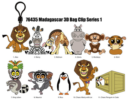 MADAGASCAR BAG CLIP BLIND BOX DISPLAY (24)