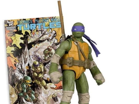 TEENAGE MUTANT NINJA TURLES 5IN FIGURE WITH COMIC WV1  DONATELLO