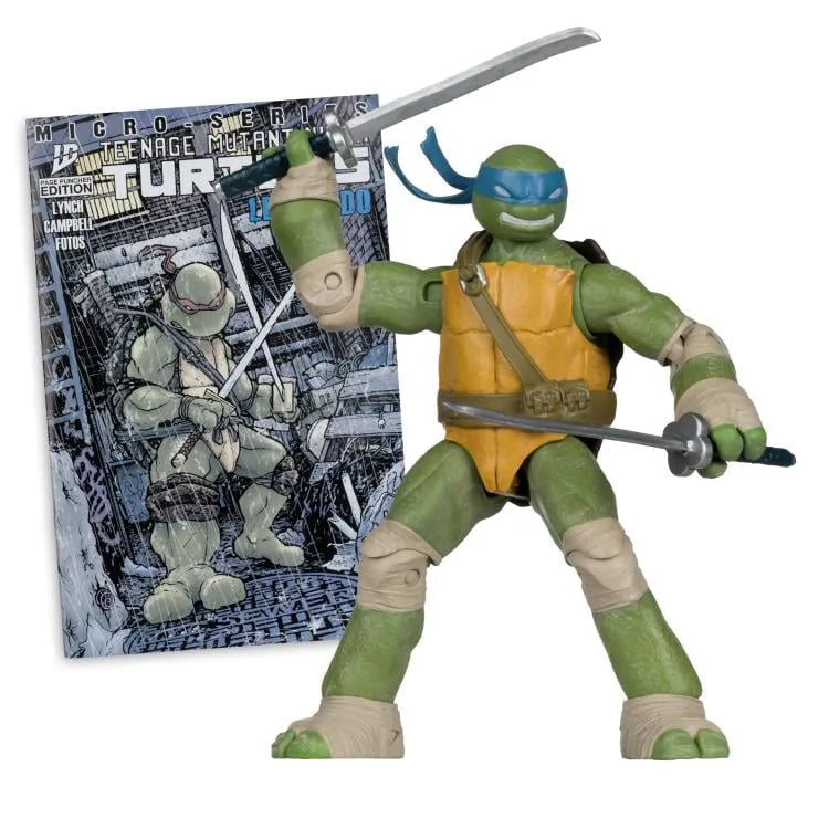 TEENAGE MUTANT NINJA TURLES 5IN FIGURE WITH COMIC WV1 LEONARDO