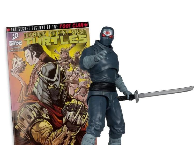 TEENAGE MUTANT NINJA TURLES 5IN FIGURE WITH COMIC WV1 FOOT SOLDIER