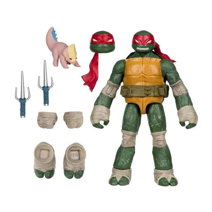 TEENAGE MUTANT NINJA TURLES 5IN FIGURE WITH COMIC WV2 RAPHAEL