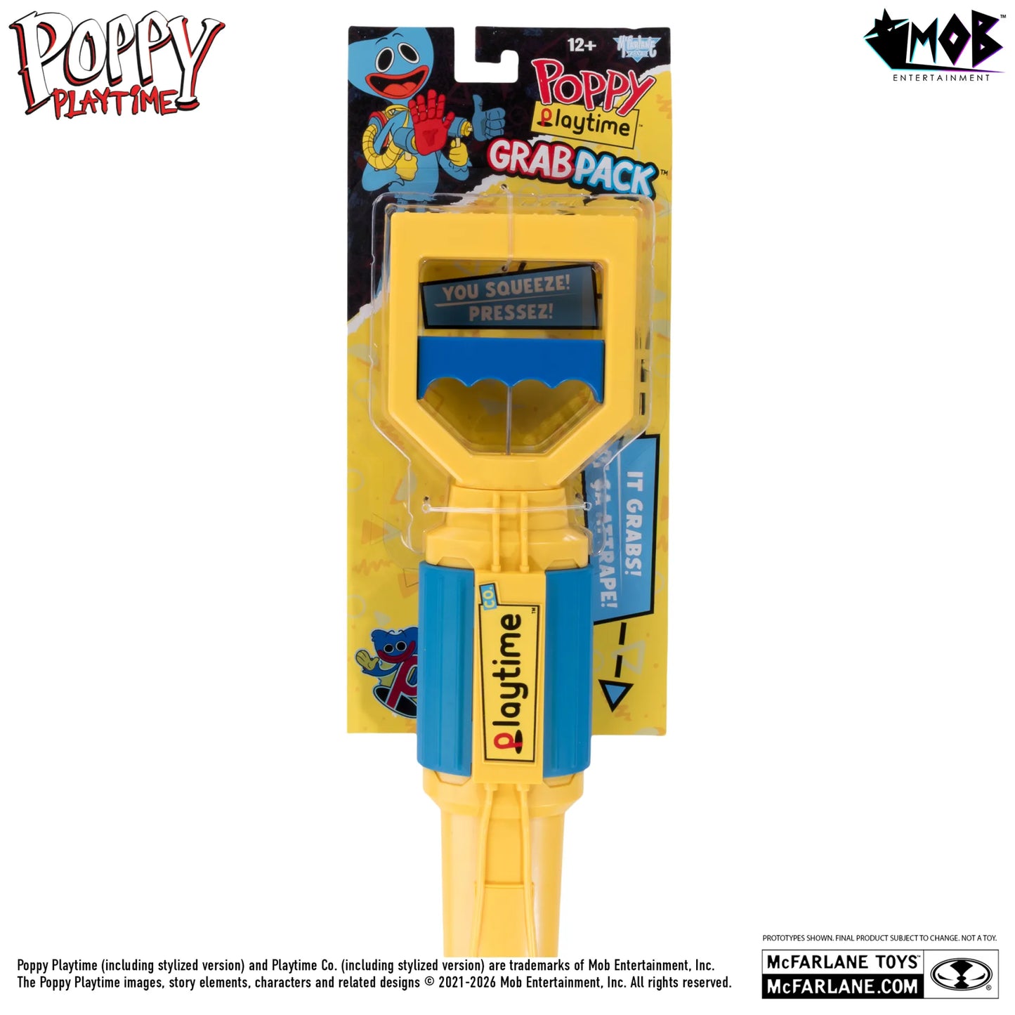 POPPY PLAYTIME GRABBER HANDS  GRAB PACK BLUE