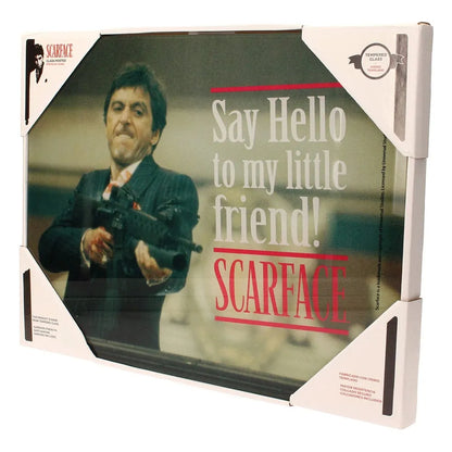 SCARFACE SAY HELLO 40x30 CM GLASS POSTER