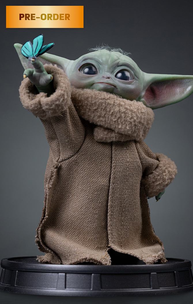 MANDALORIAN & GROGU MOVIE GROGU BUTTERFLY WONDER 1/4 LEGACY STATUE