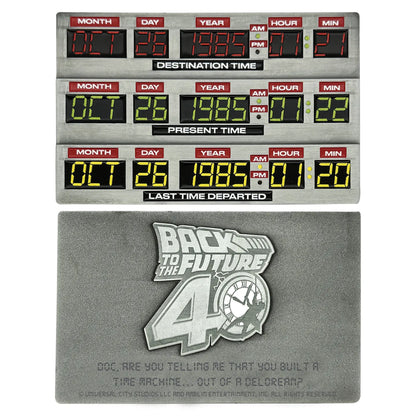 BACK TO THE FUTURE TIME CIRCUIT LIMTED EDITION METAL INGOT