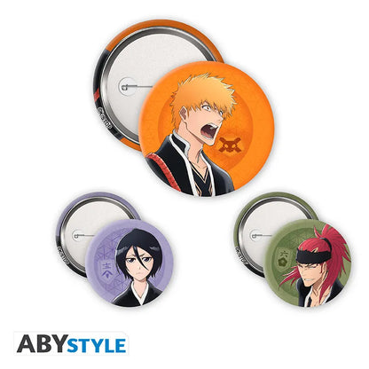 BLEACH ICHIGO RUKIA RENJI BADGE PACK