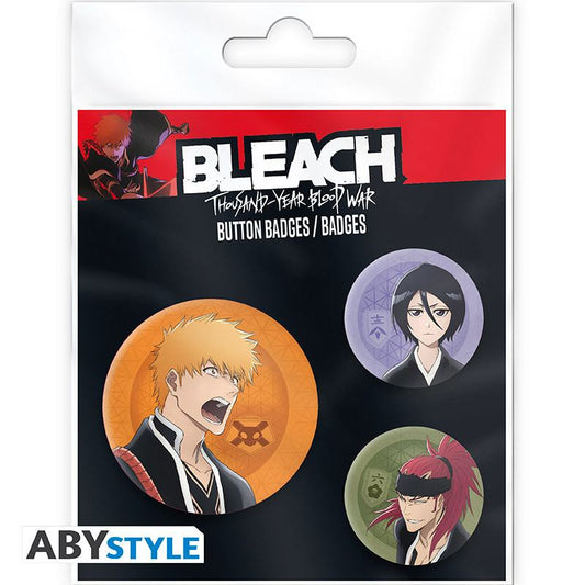 BLEACH ICHIGO RUKIA RENJI BADGE PACK