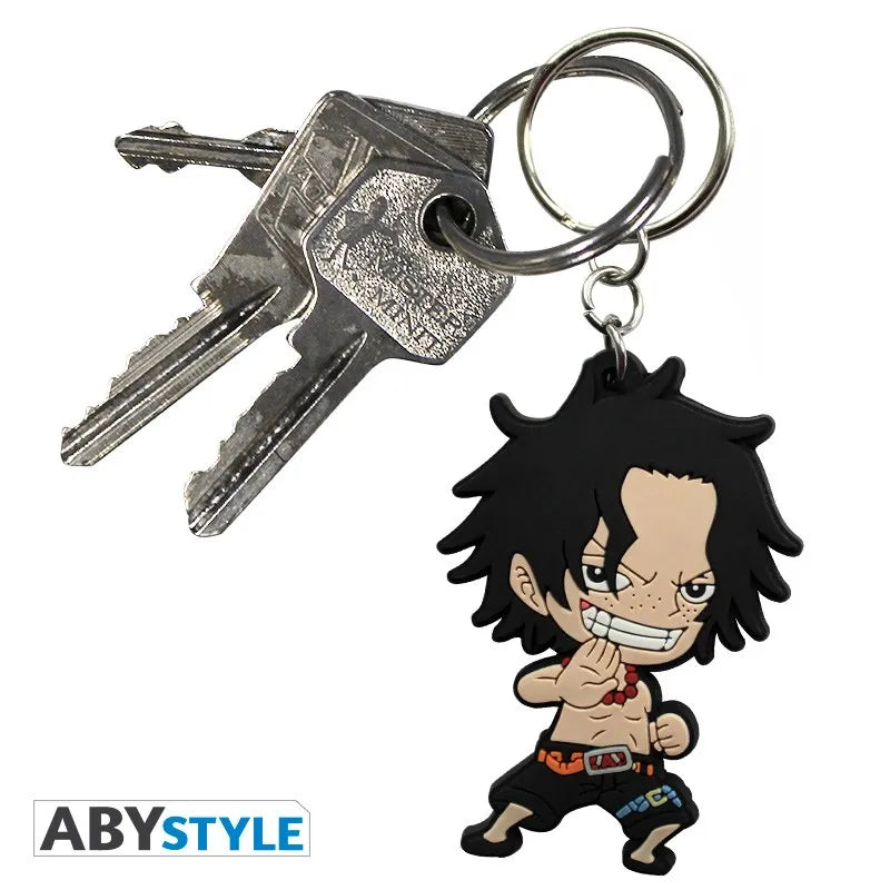 ONE PIECE PORTGAS D ACE PVC KEYCHAIN
