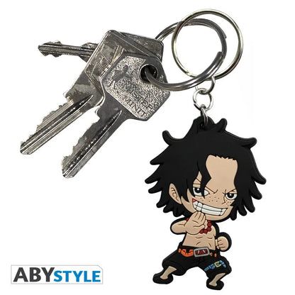 ONE PIECE PORTGAS D ACE PVC KEYCHAIN