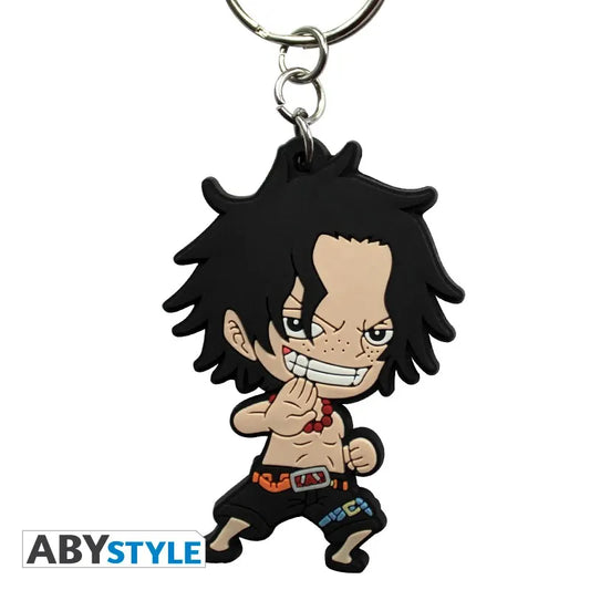 ONE PIECE PORTGAS D ACE PVC KEYCHAIN