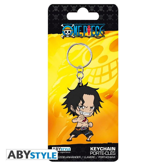 ONE PIECE PORTGAS D ACE PVC KEYCHAIN