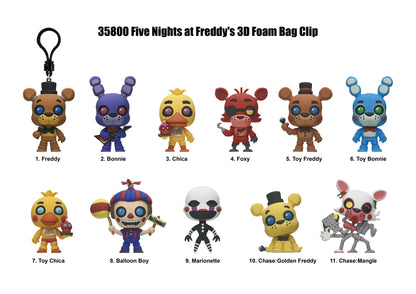 FIVE NIGHTS AT FREDDY'S BAG CLIP BLIND BOX DISPLAY(24)