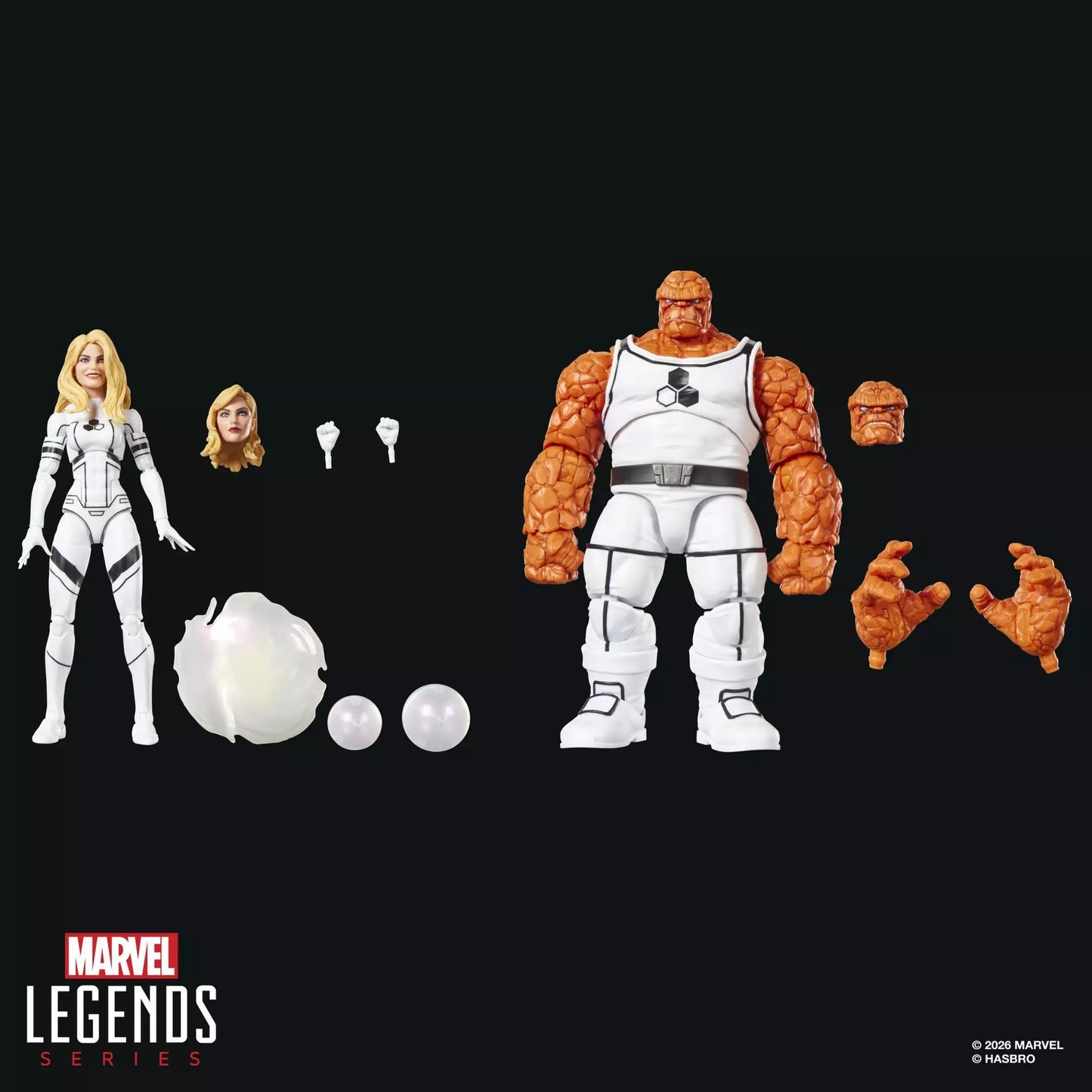 MARVEL LEGENDS FUTURE FOUNDATION THE THING AND INVISIBLE WOMAN ACTION FIGURES