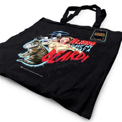 STEVEN RHODES ALIENS GAVE MY CAT A BEARD TOTE BAG