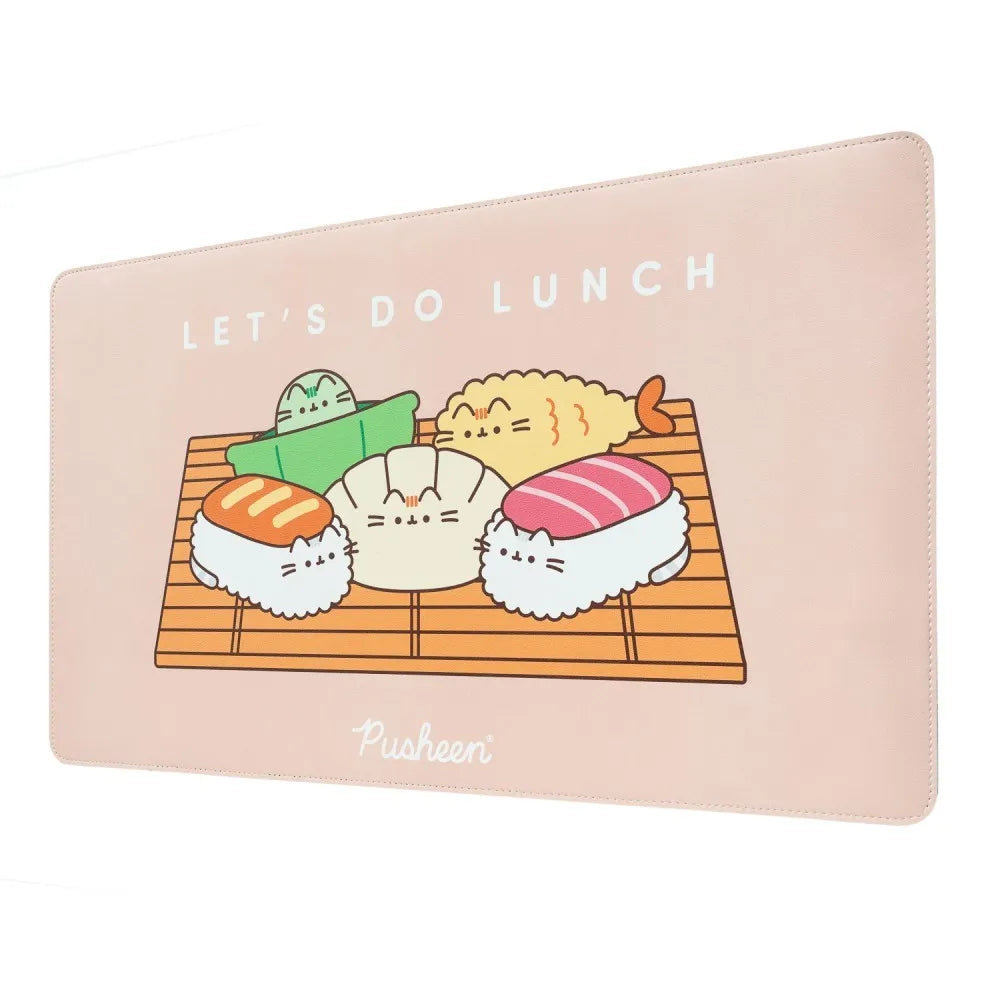 PUSHEEN SUSHI ROLL VEGAN LEATHER MOUSE PAD