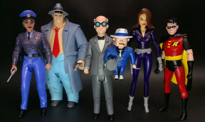 DC DIRECT BATMAN ANIMATED BUILD-A-FIGURE WAVE 6 ACTION FIGURE SET (6)