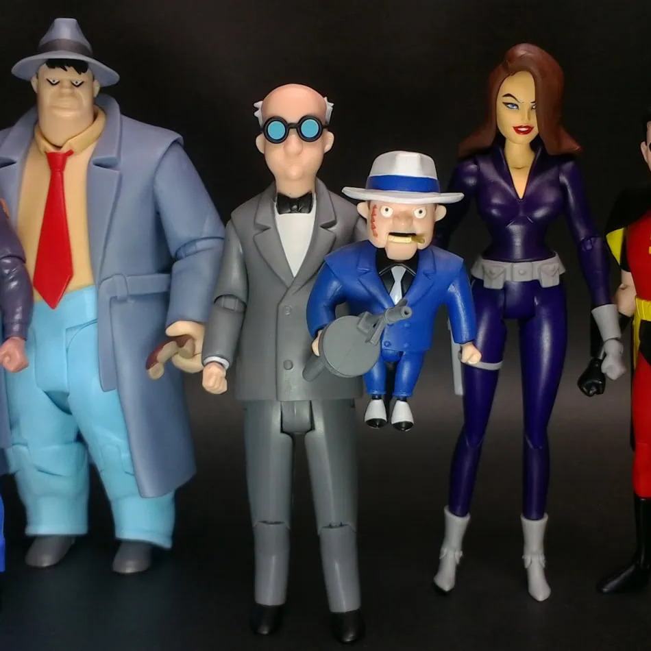 DC DIRECT BATMAN ANIMATED BUILD-A-FIGURE WAVE 6 ACTION FIGURE SET (6)
