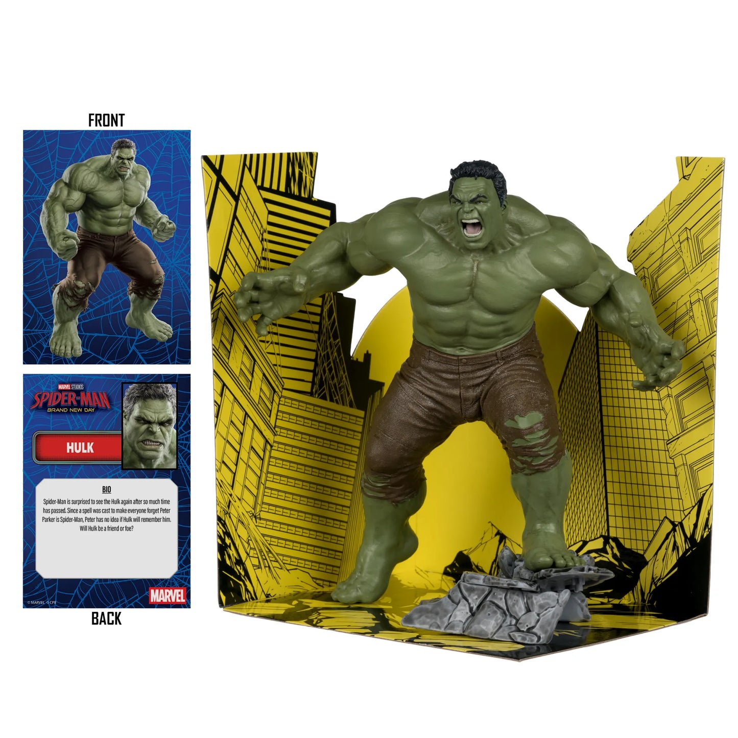 MARVEL STUDIOS COLL 1:10 WV1 SPIDER-MAN BRAND NEW DAY SAVAGE HULK FIGURE