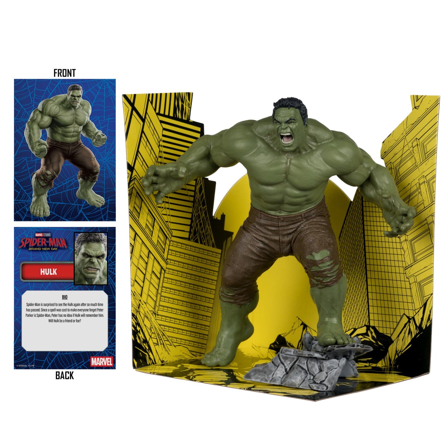 MARVEL STUDIOS COLL 1:10 WV1 SPIDER-MAN BRAND NEW DAY SAVAGE HULK FIGURE
