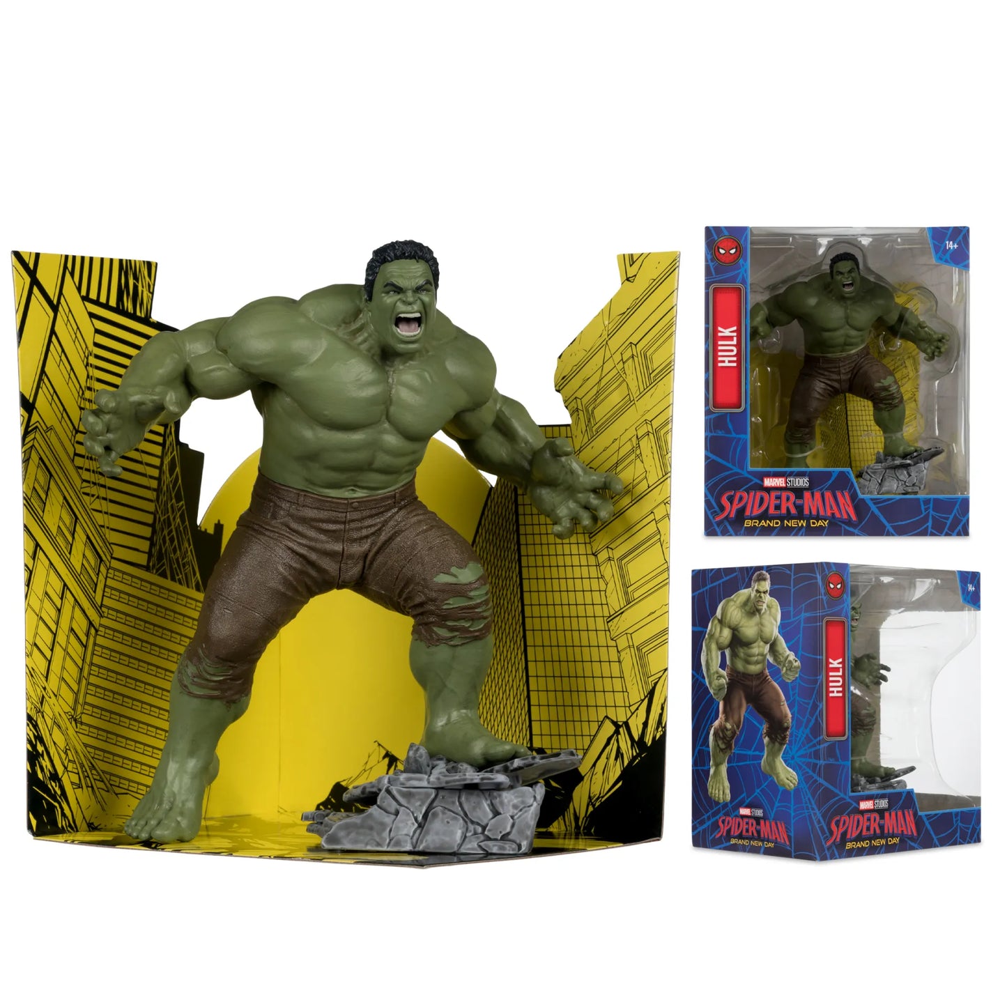 MARVEL STUDIOS COLL 1:10 WV1 SPIDER-MAN BRAND NEW DAY SAVAGE HULK FIGURE