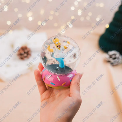 THE SIMPSON HOMER DONUT SNOWGLOBE