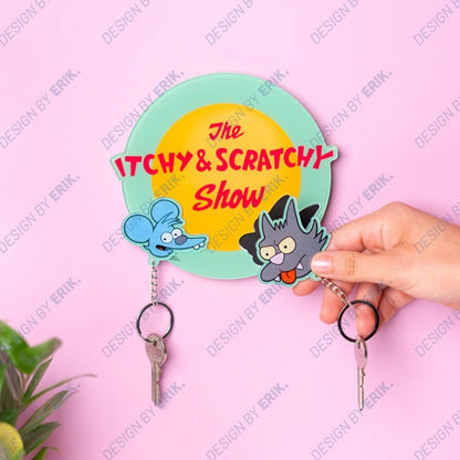 THE SIMPSON THE ITCHY & SCRATCHY SHOW KEY HOLDER