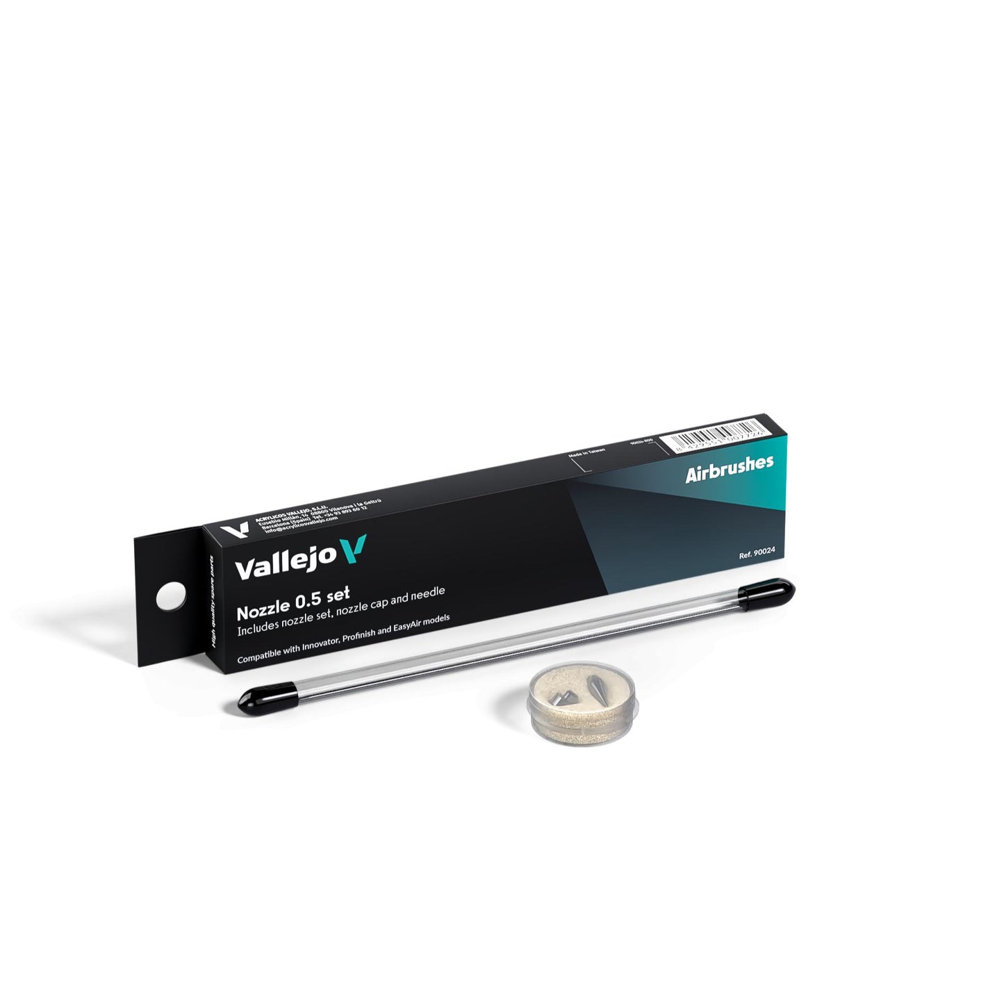 AIRBRUSH PARTS 90024 0.5 COMPLETE NEEDLE + NOZZLE/NEEDLE CAP SET INNOVATOR PROFINISH & EASYAIR