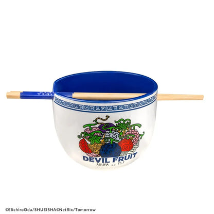 ONE PIECE DEVIL FRUITS RAMEN BOWL WITH CHOPSTICKS
