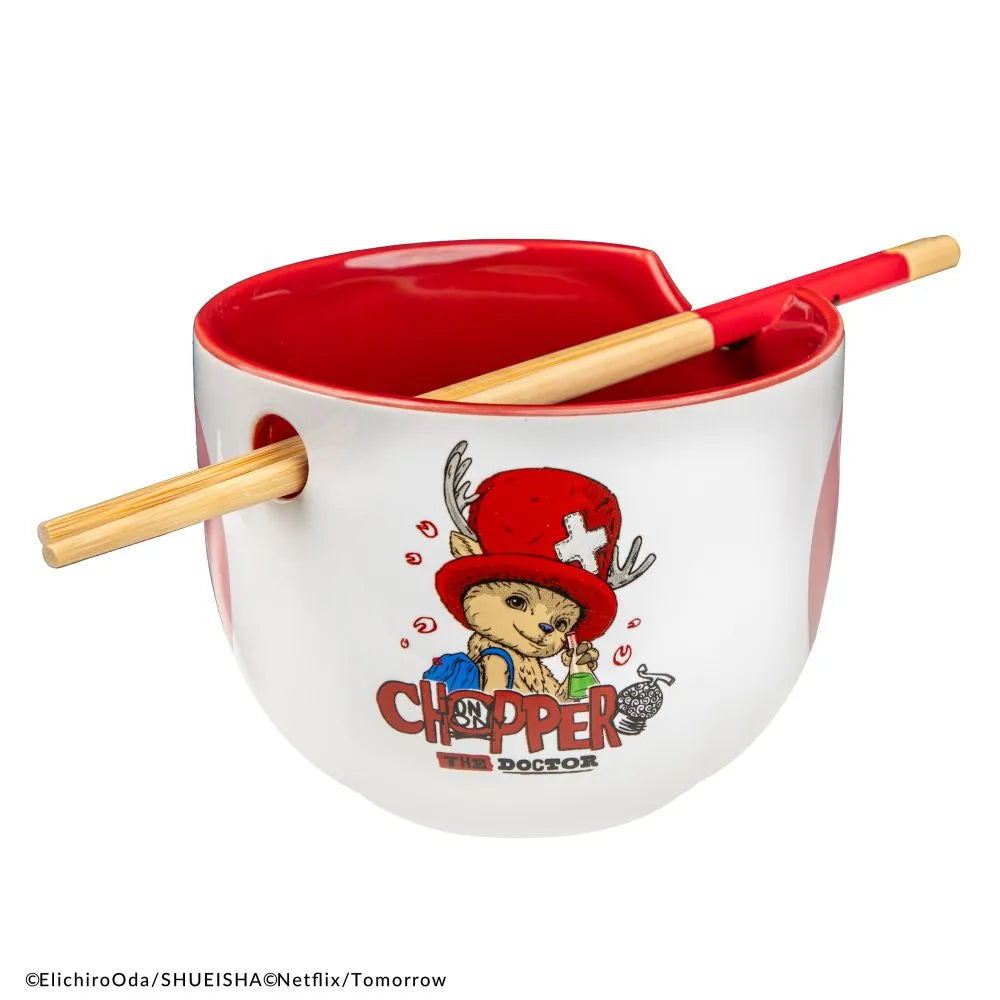 ONE PIECE TONY CHOPPER RAMEN BOWL WITH CHOPSTICKS