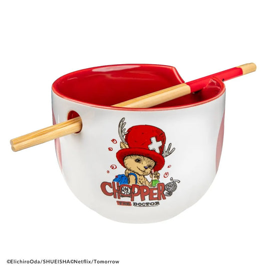 ONE PIECE TONY CHOPPER RAMEN BOWL WITH CHOPSTICKS