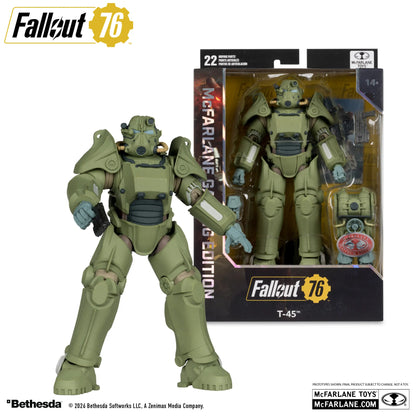 MCFARLANE GAMING EDITION 7INCH FALLOUT 76 T-45 MILITARY ARMOR ACTION FIGURE