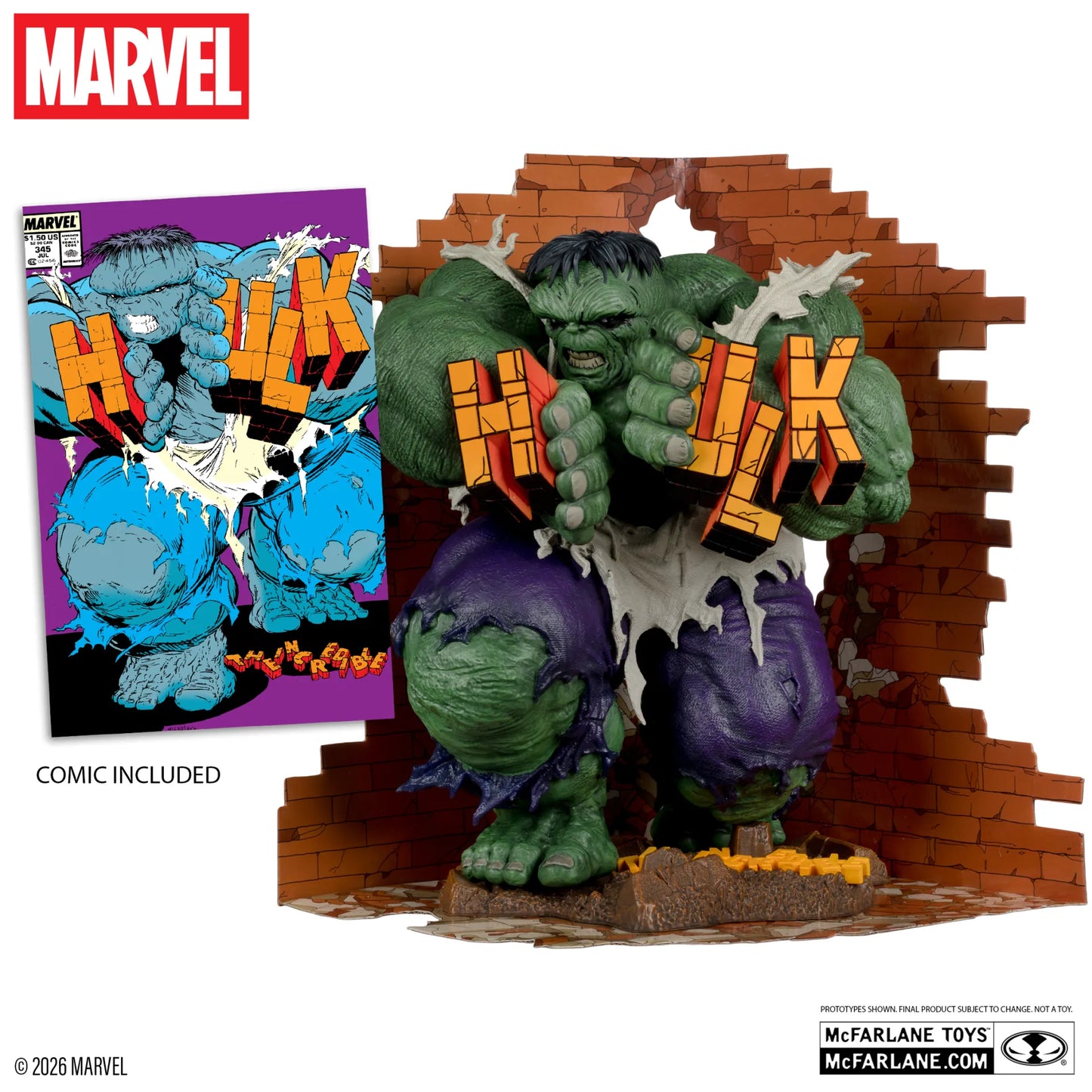 MARVEL COLLECTION 1:6 THE INCREDIBLE HULK #345 GREEN HULK VARIANT FIGURE
