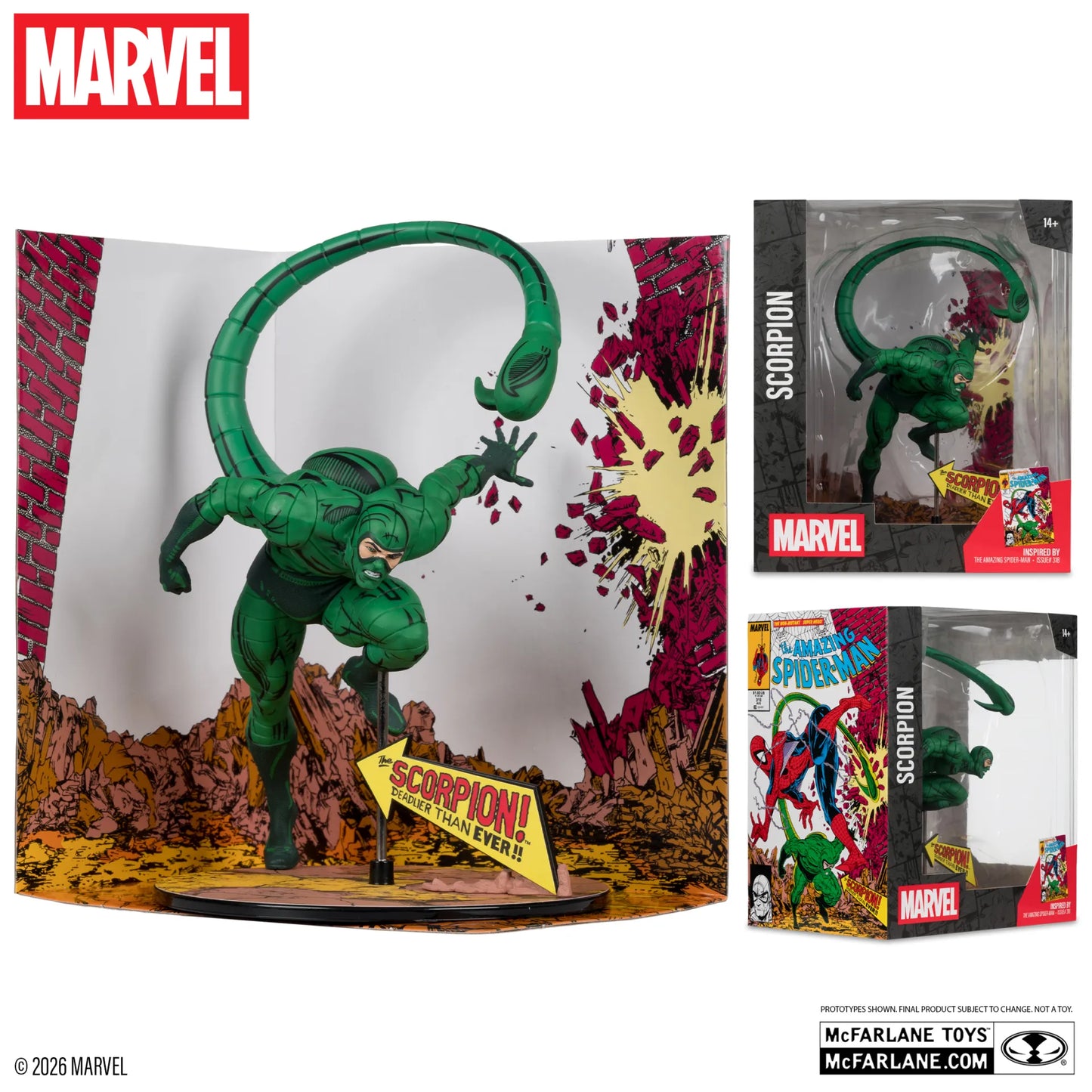 MARVEL COLLECTION 1:10 WV7 SCORPION (AMAZING SPIDER-MAN #318)FIGURE