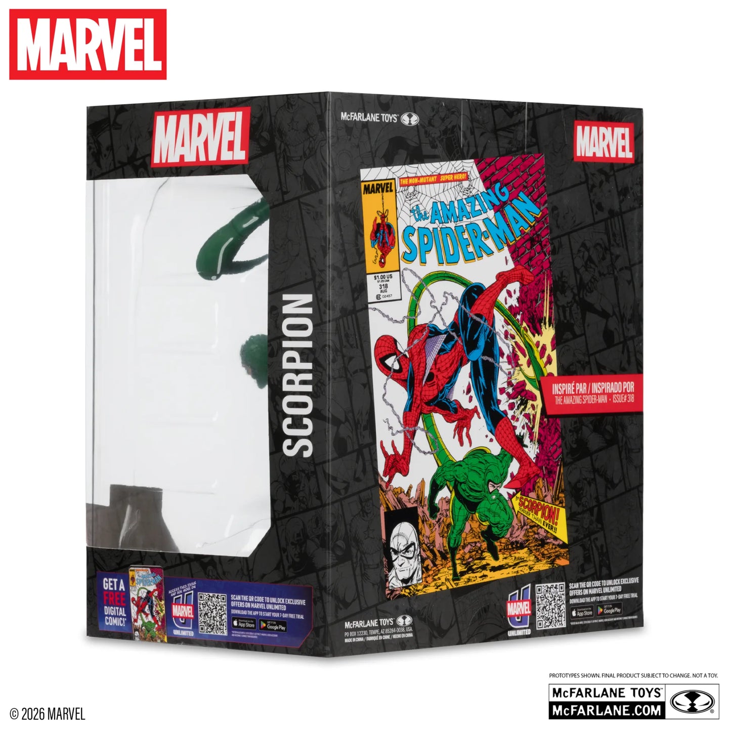 MARVEL COLLECTION 1:10 WV7 SCORPION (AMAZING SPIDER-MAN #318)FIGURE