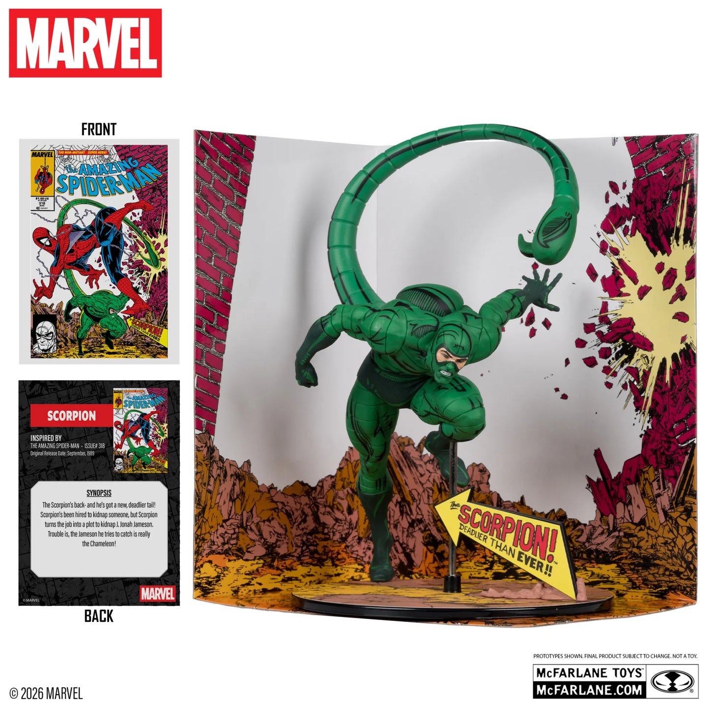 MARVEL COLLECTION 1:10 WV7 SCORPION (AMAZING SPIDER-MAN #318)FIGURE