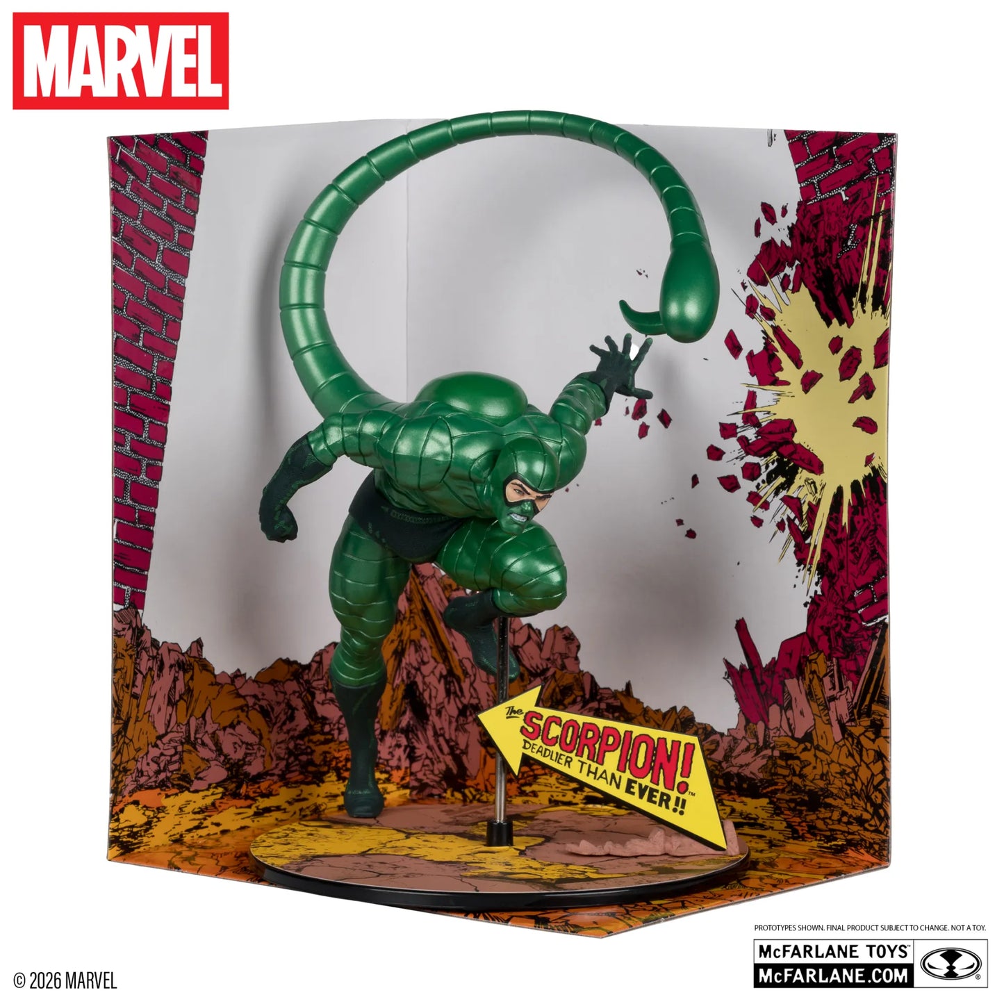 MARVEL COLLECTION 1:10 WV7 SCORPION (AMAZING SPIDER-MAN #318) METALLIC FIGURE