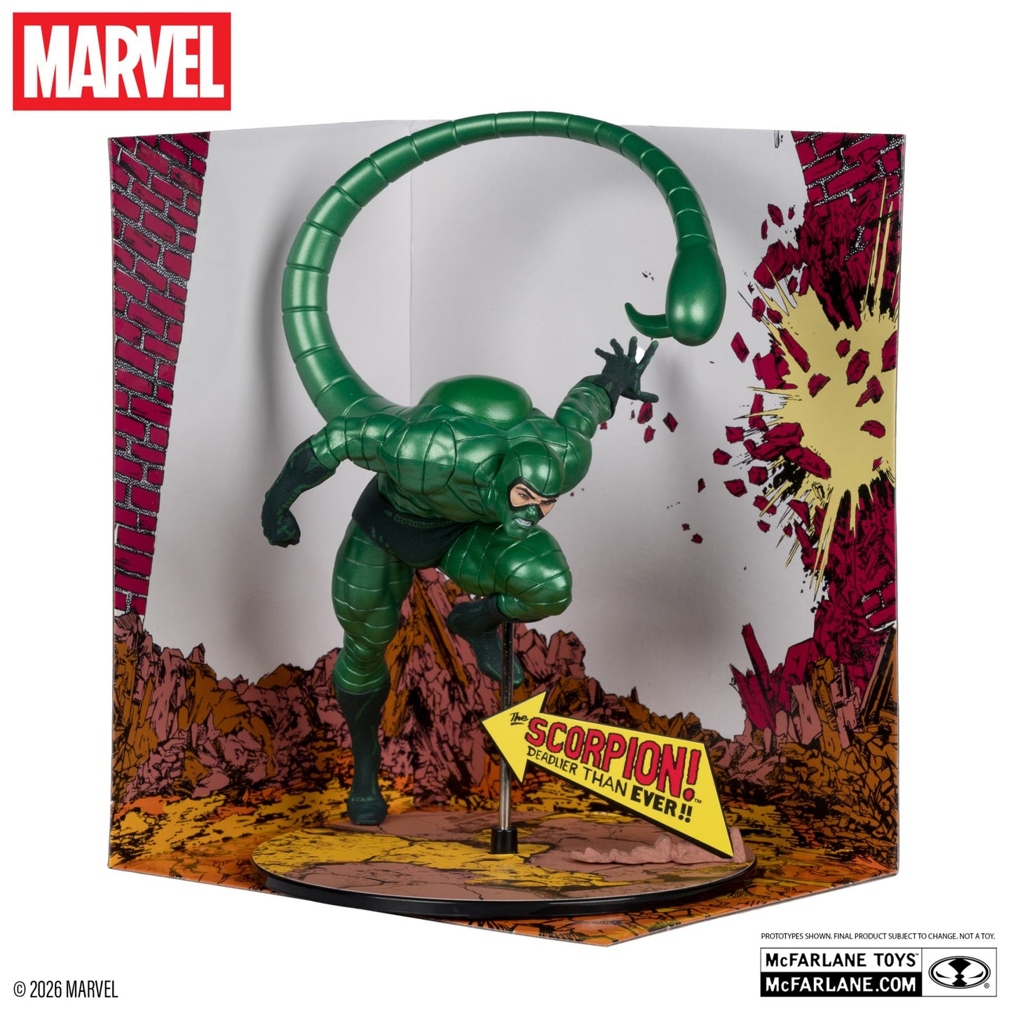 MARVEL COLLECTION 1:10 WV7 SCORPION (AMAZING SPIDER-MAN #318) METALLIC FIGURE