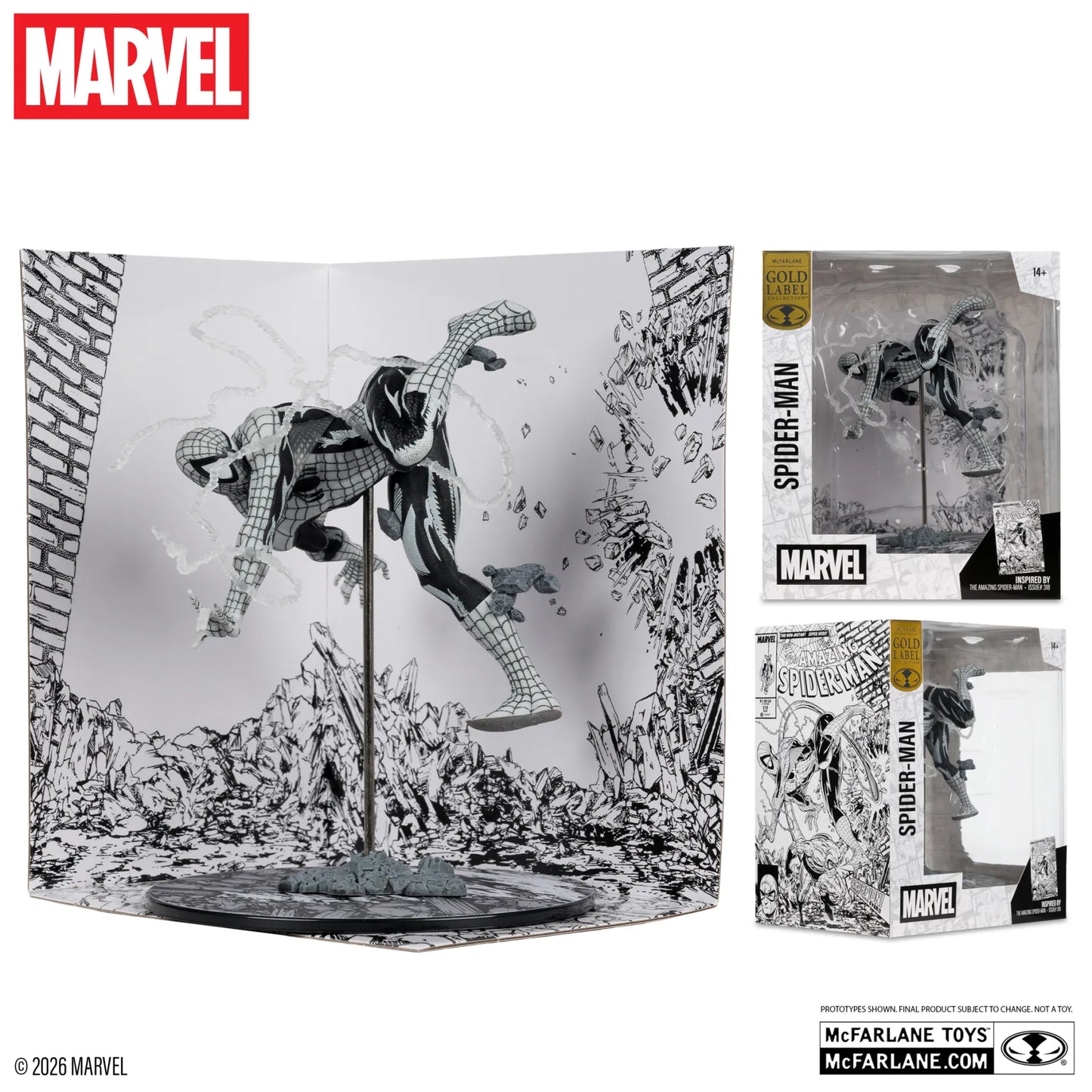 MARVEL COLLECTION 1:10 WV7 SPIDER-MAN (AMAZING SPIDER-MAN #318 )LINE ART FIGURE