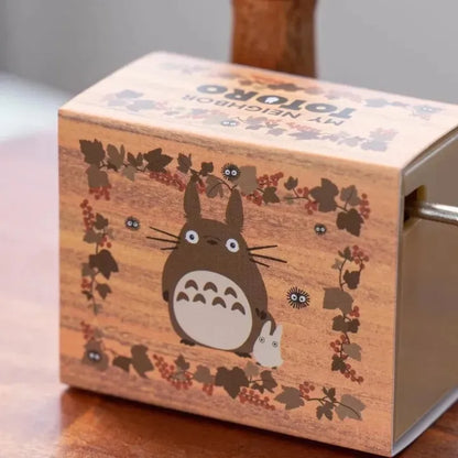 MY NEIGHBOR TOTORO AUTUMN LEAF HAND CRANK MUSIC BOX