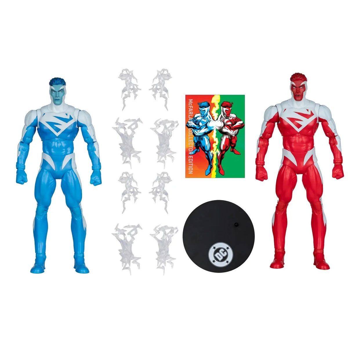DC MCFARLANE COLLECTOR ED SUPERMAN RED VS SUPERMAN BLUE 2PK ACTION FIGURE