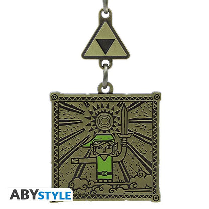 THE LEGEND OF ZELDA LINK & TRIFORCE KEYCHAIN