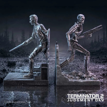 TERMINATOR T-1000 VS T-800 BOOKENDS