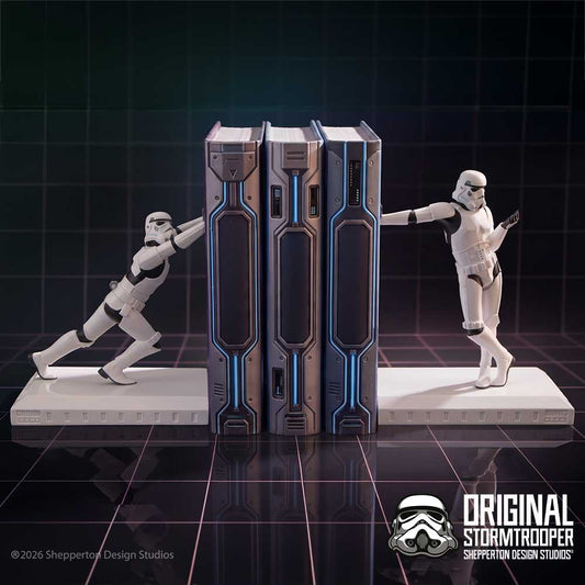 STORMTROOPER WORKING HARD BOOKENDS