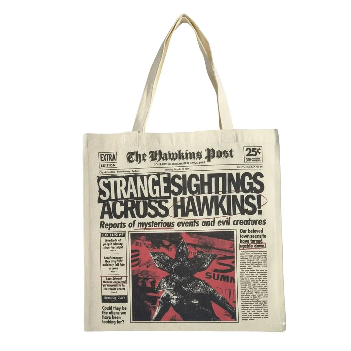 STRANGER THINGS DEMOGORGON TOTE BAG